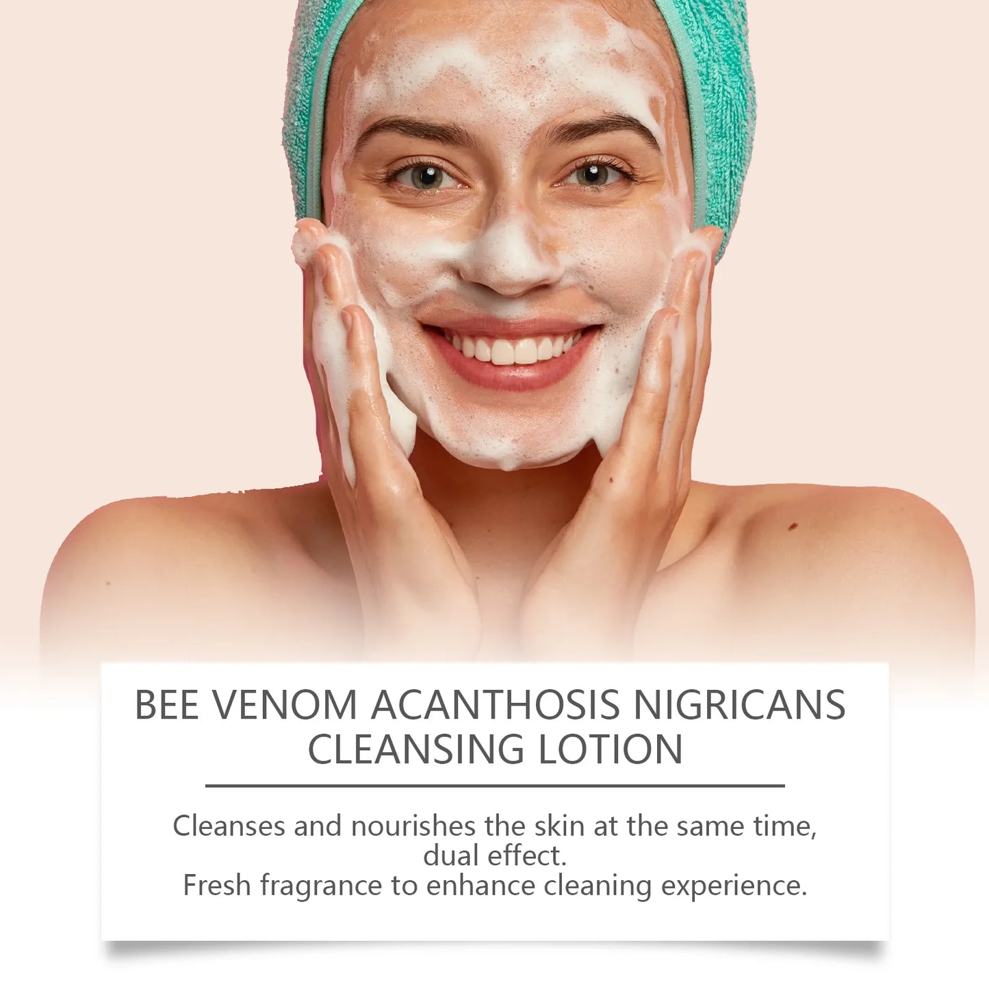 Whitening Facial Cleanser Bee Venom Dark Spot Freckle Removing Deep Cleansing Lightening Skin Tone Moisturizing Face Wash Foam