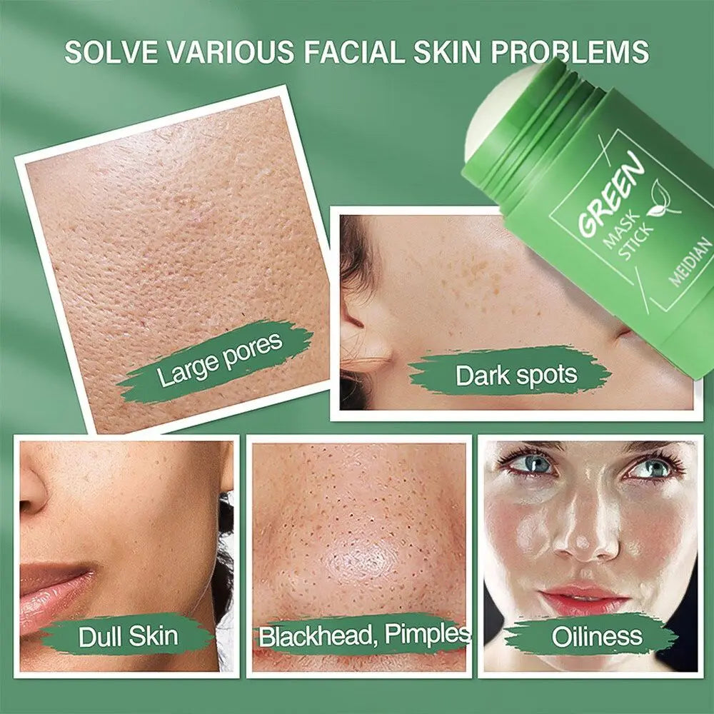 Green Tea Purifying Mask Stick - Deep Cleansing, Oil Control & Moisturizing.
