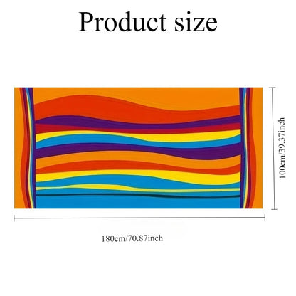 Quick-Dry Large Rainbow Beach Towel for Swimming, Yoga & Camping