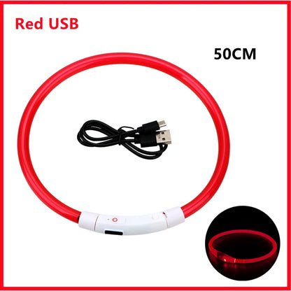 LED Glow USB Dog Collar – Adjustable & Rechargeable Safety Light for Pets