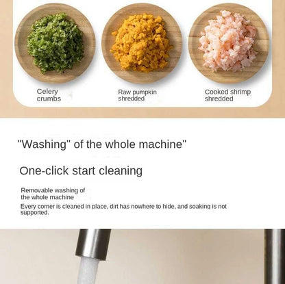 4 in 1 Vegetable Cutter Handheld Electric Vegetables Slicer For Garlic Pepper Celery Ginger Meat With Brush Kitchen Accessories