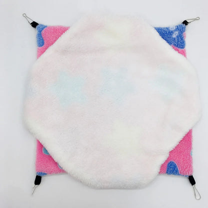 Hammock For Rat Guinea Pig Hamster Cage Double Thick Plush Warm Hanging Tree Bed Small Animal House Nest Sleeping Bag Pet Supply-World Bazaar Life