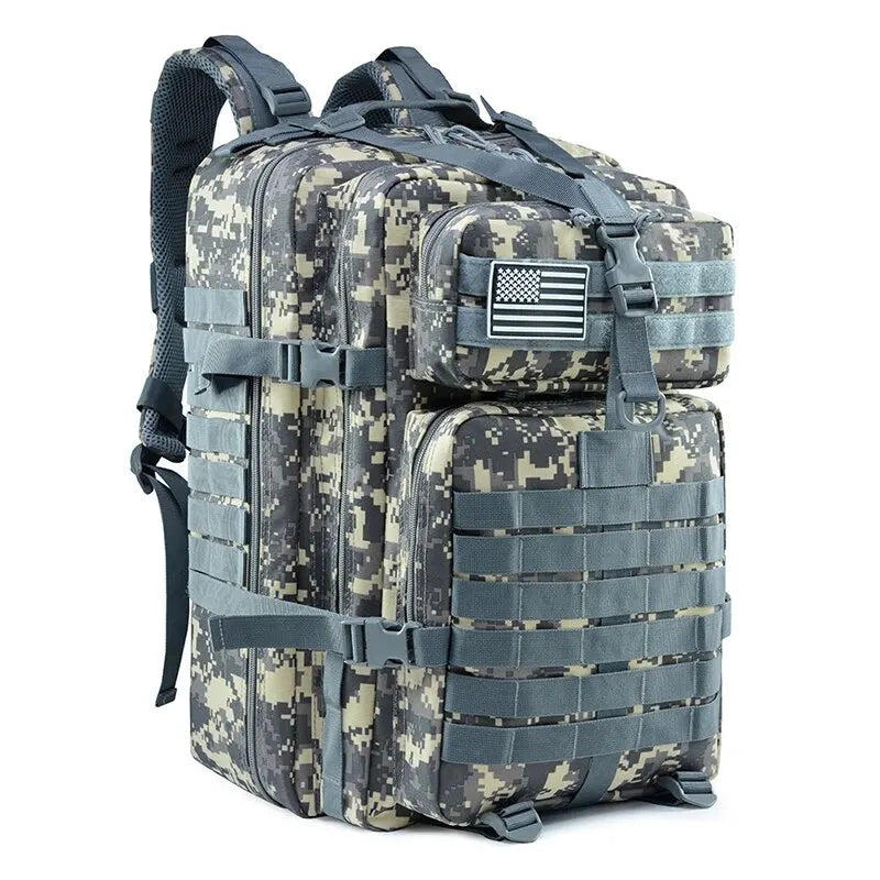 QT&QY 50L Man Tactical Backpacks Survival Traveling Bags Hking Outdoor 3P Assault Pack EDC Molle Pack For Trekking Hunting Bag - World Bazaar Life