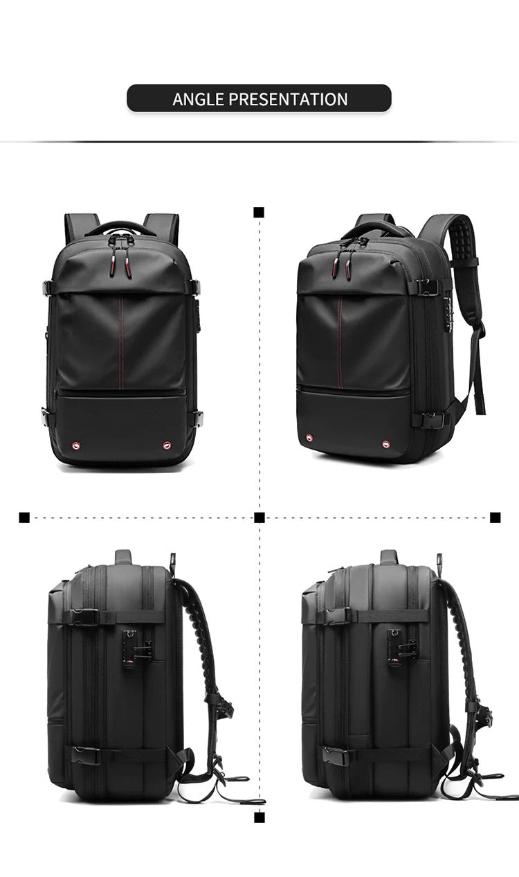 Travel Men 17 inch Laptop Backpack vacuum compression Backpack Business Large Capacity school Backpack expand outdoor backpack - World Bazaar Life