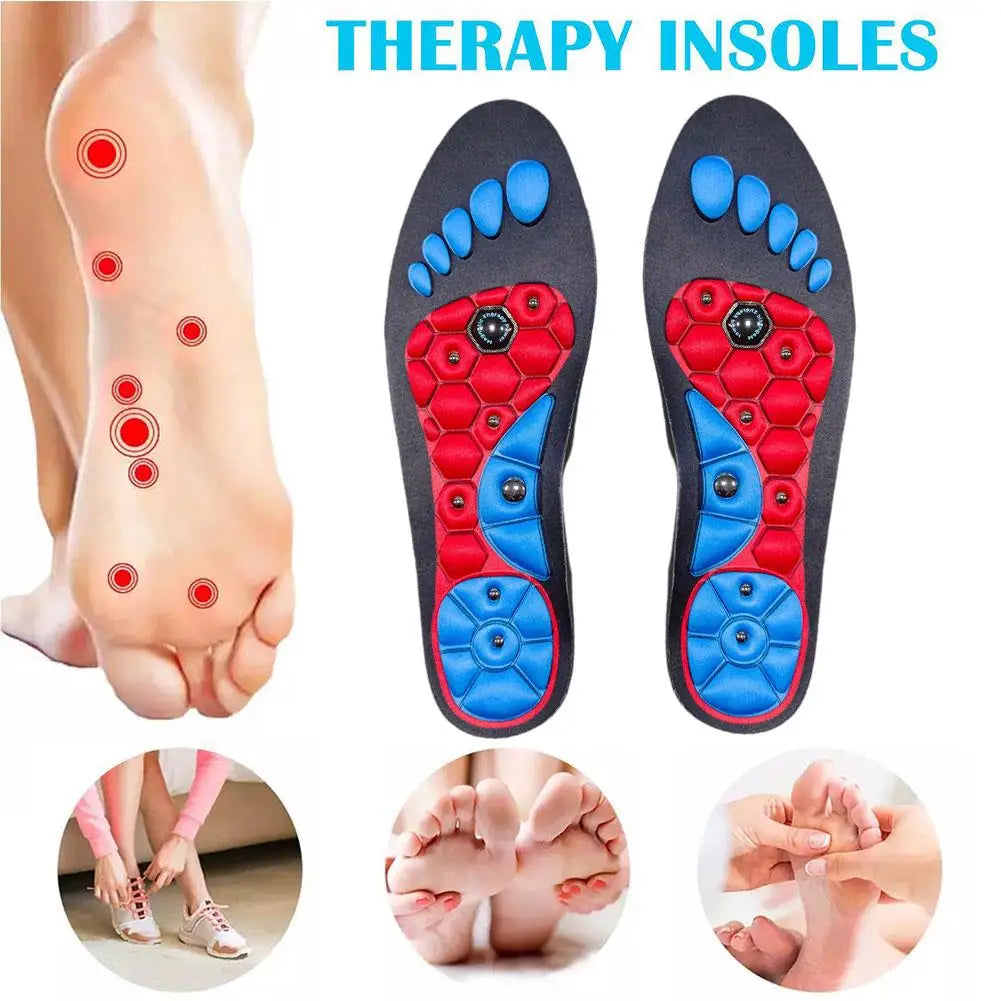 1 Pair High-end Acupressure Foot Insoles for Men Women Orthopedic Gel Magnetic Shoe Inserts Magnet Technology Support Insole - World Bazaar Life
