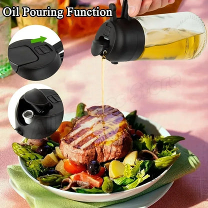 2in1 Olivenölspender &amp; Sprühflasche 500ml zum Kochen &amp; Grillen