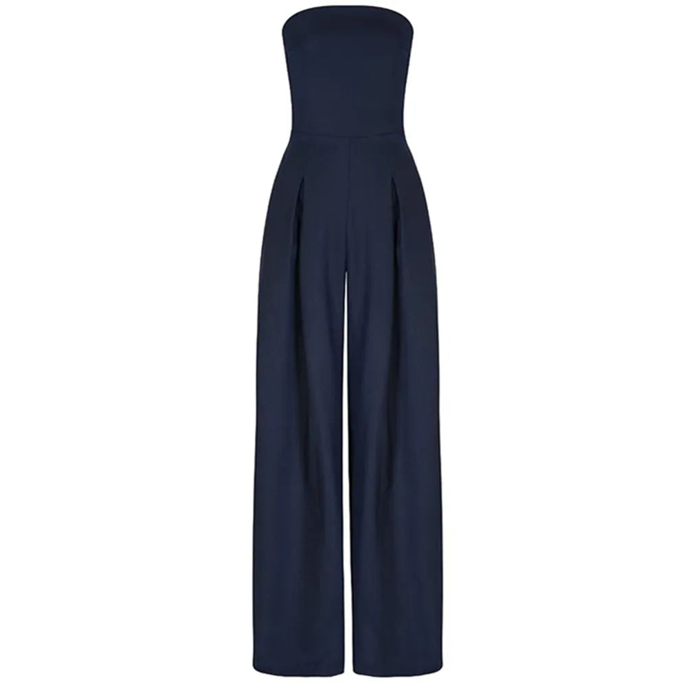 BKLD Women’s Strapless Backless Jumpsuit – Slim Fit Party Wear - World Bazaar Life