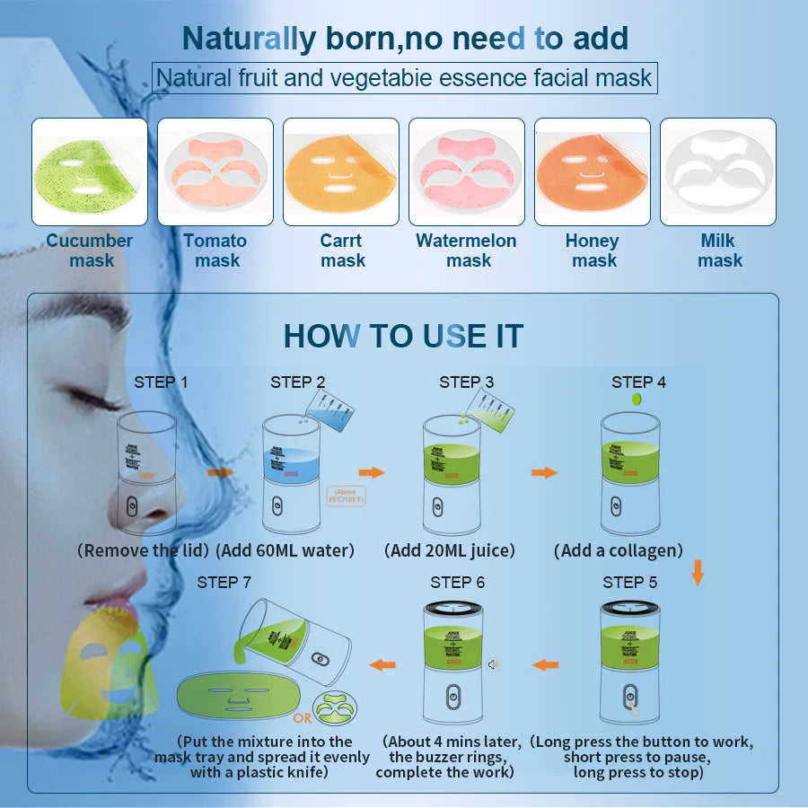DIY Face Mask Maker Machine – Natural Fruit & Collagen Facial Spa Device