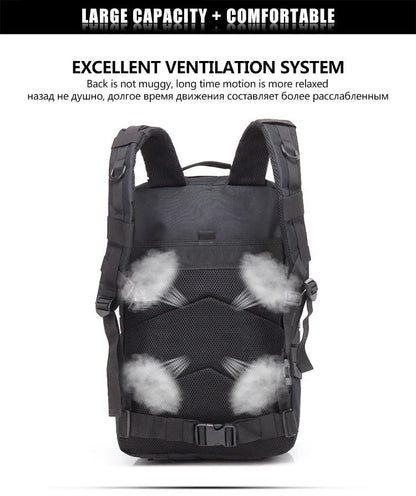 QT&QY 50L Man Tactical Backpacks Survival Traveling Bags Hking Outdoor 3P Assault Pack EDC Molle Pack For Trekking Hunting Bag - World Bazaar Life