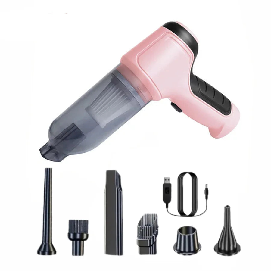 Car Vacuum Cleaner Strong Suction Cleaning Mini Machine Wireless Portable Handhled Blower Machine Air Duster for Home Appliances - World Bazaar Life