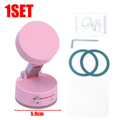 Vacuum Adsorption Magnetic Suction Cup Phone Mount Double Sided Hands-Free Magnetic Cell Phone Holder For Car/Gym/Mirror/Smoot
