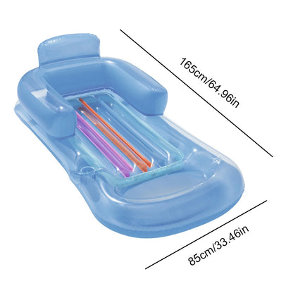 PVC Inflatable Floating Row Foldable Air Mattresses Swimming Pool Summer Party Beach Water Float Bed Lounger Chair-World Bazaar Life