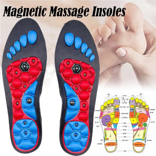 1 Pair High-end Acupressure Foot Insoles for Men Women Orthopedic Gel Magnetic Shoe Inserts Magnet Technology Support Insole - World Bazaar Life