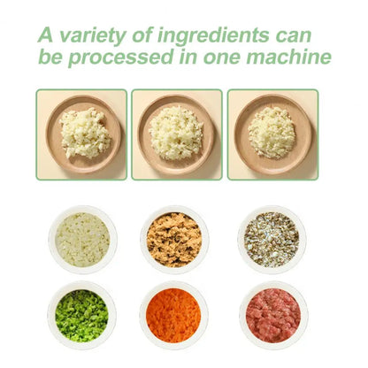 Garlic Grinder With Handle Electric Meat Mincer Garlic Chopper Chili Ginger Fruit Vegetable Onion Cutter  Kitchen Cooking Gadget