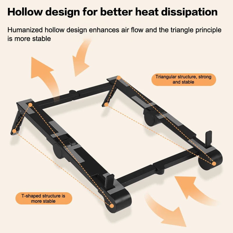Foldable Laptop Riser Stand For Desk Notebook Support Mini Laptops Keyboard Stands Holder For Tablet Phone - World Bazaar Life