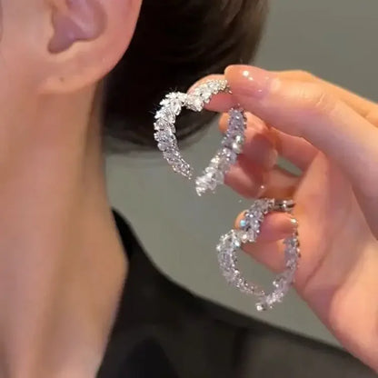 Luxury Zircon Heart Earrings for Women – Wedding & Party Jewelry - World Bazaar Life