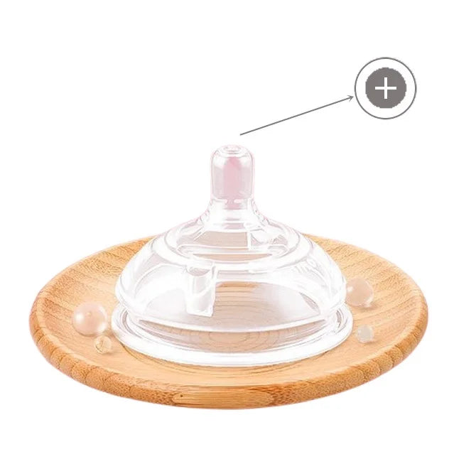 New 0-36 months baby nano-silicone bottle 240ml 150ml with handle Breastmilk-like design Soft milk pulling - World Bazaar Life