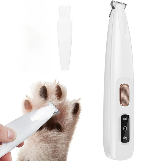 Pawsome Grooming Pro: LED Waterproof Dog Paw Trimmer with 18mm Blade