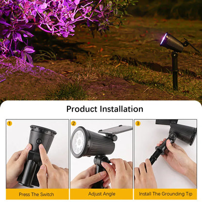 Solar LED Spotlight 9LED Outdoor Adjustable Landscape Light - World Bazaar Life