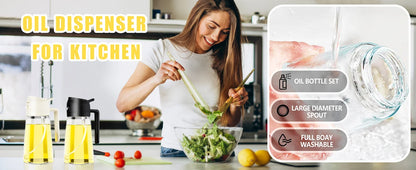 2in1 Olivenölspender &amp; Sprühflasche 500ml zum Kochen &amp; Grillen