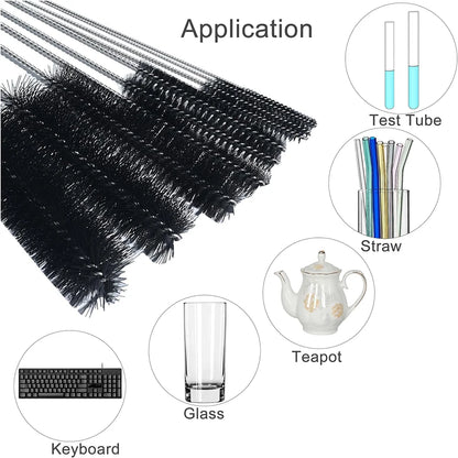 10PCS Multifunctional Nylon Cleaning Brush Set for Straw, Tube & Keyboard - World Bazaar Life