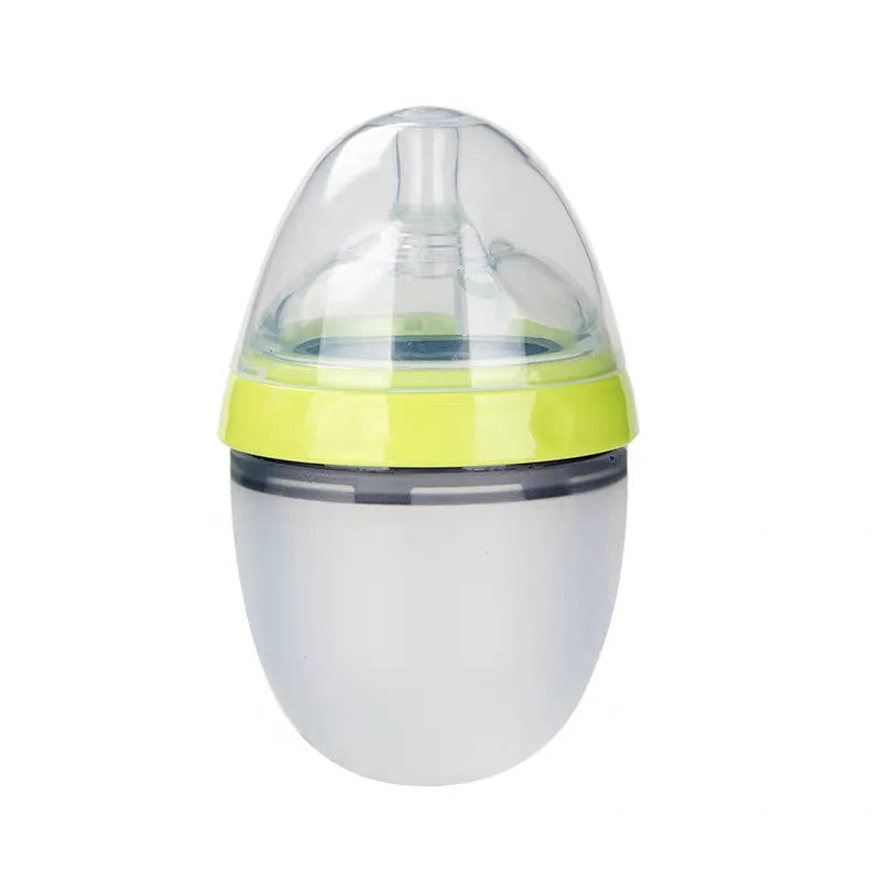 New 0-36 months baby nano-silicone bottle 240ml 150ml with handle Breastmilk-like design Soft milk pulling - World Bazaar Life