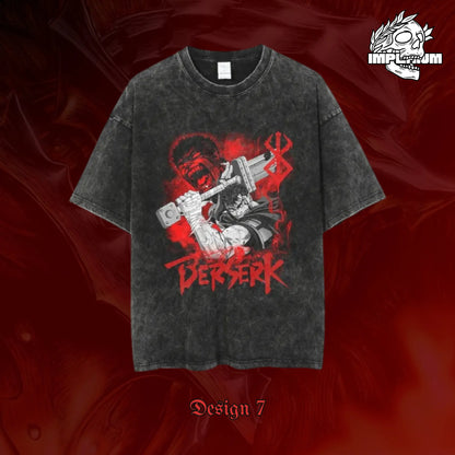 Anime Berserk T-shirts for Men New in Tops and T-shirts Cotton Men's Clothing Y2k Oversized GYM Graphic Sexmachine Vintage T-shi-World Bazaar Life