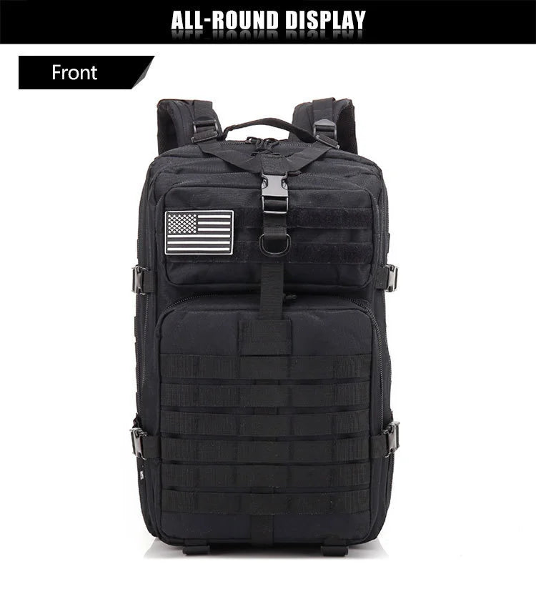 QT&QY 50L Man Tactical Backpacks Survival Traveling Bags Hking Outdoor 3P Assault Pack EDC Molle Pack For Trekking Hunting Bag - World Bazaar Life