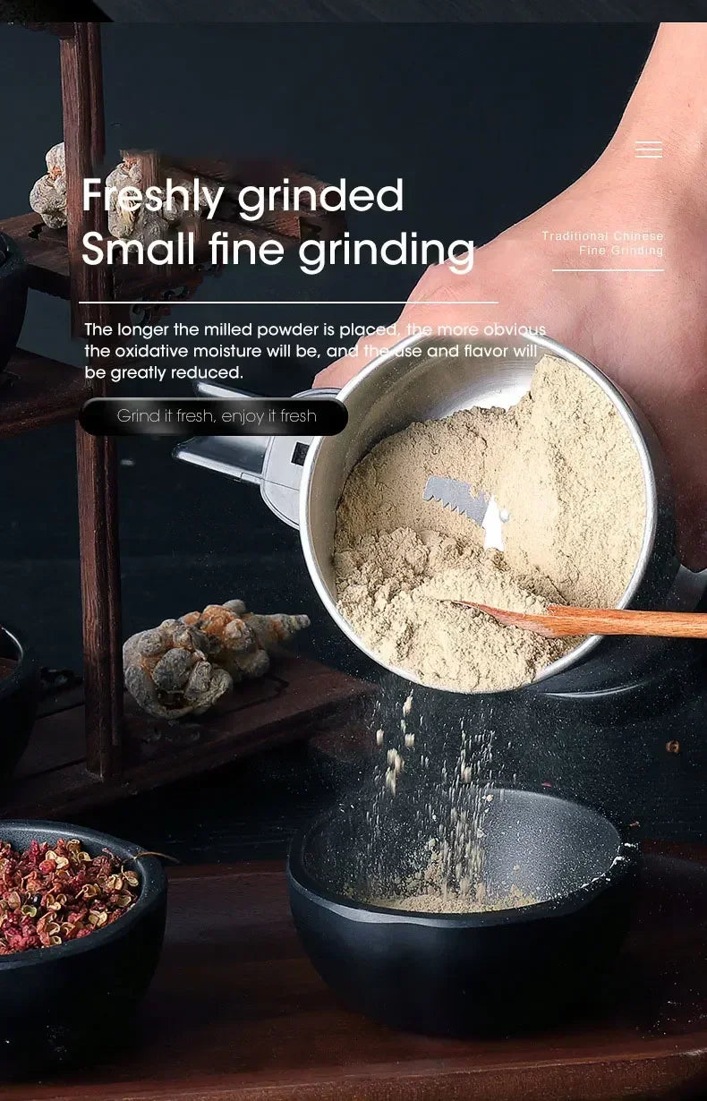 400W Electric Grinder Coffee Kitchen Beans Cereal Nuts Spices Grains Multifunctional Grinder Machine for Home Coffee Grinders-World Bazaar Life