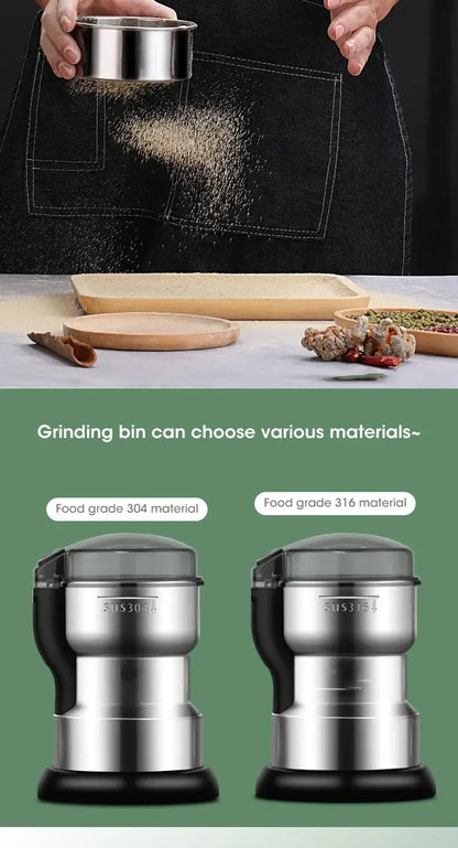 400W Electric Grinder Coffee Kitchen Beans Cereal Nuts Spices Grains Multifunctional Grinder Machine for Home Coffee Grinders-World Bazaar Life