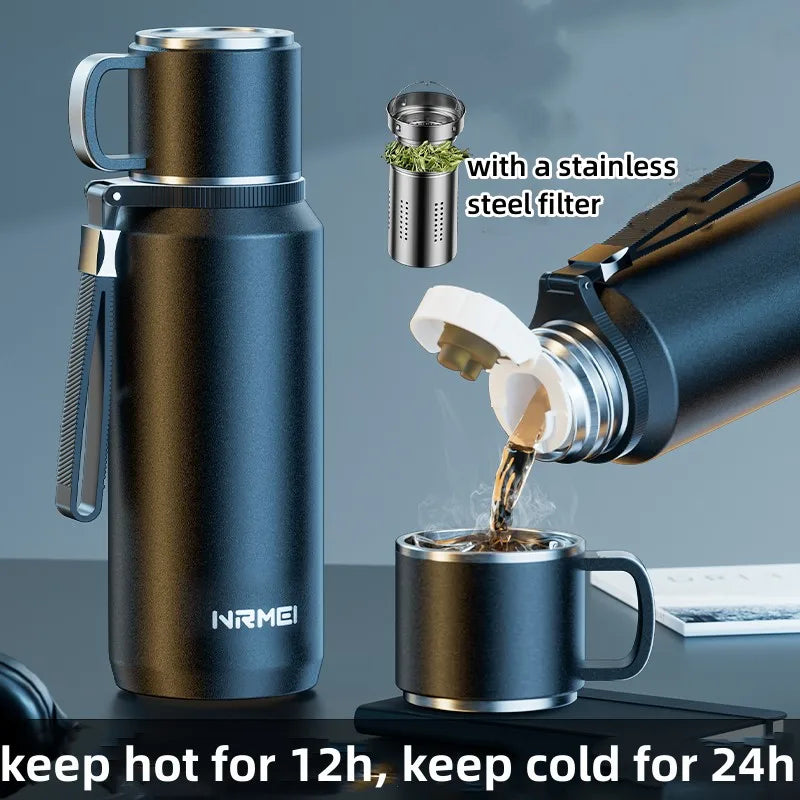 Double Wall Vacuum Flasks Stainless Steel Thermos Bottle for Tea and Coffee Large Capacity Insulated Water Bottle Thermos Cup-World Bazaar Life