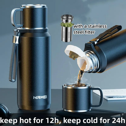 Double Wall Vacuum Flasks Stainless Steel Thermos Bottle for Tea and Coffee Large Capacity Insulated Water Bottle Thermos Cup-World Bazaar Life