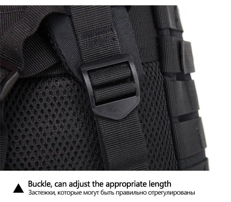 QT&QY 50L Man Tactical Backpacks Survival Traveling Bags Hking Outdoor 3P Assault Pack EDC Molle Pack For Trekking Hunting Bag - World Bazaar Life