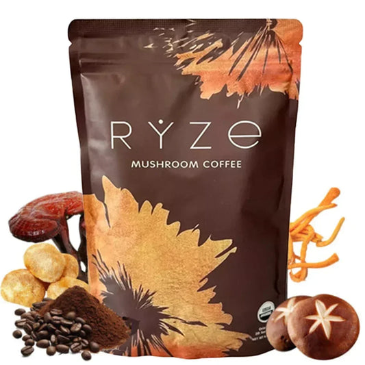 Organic Mushroom Coffee - Shiitake, Cordyceps, Supports Immune, Focus, Concentration, Stress, Digestion & Energy - 180 G-World Bazaar Life