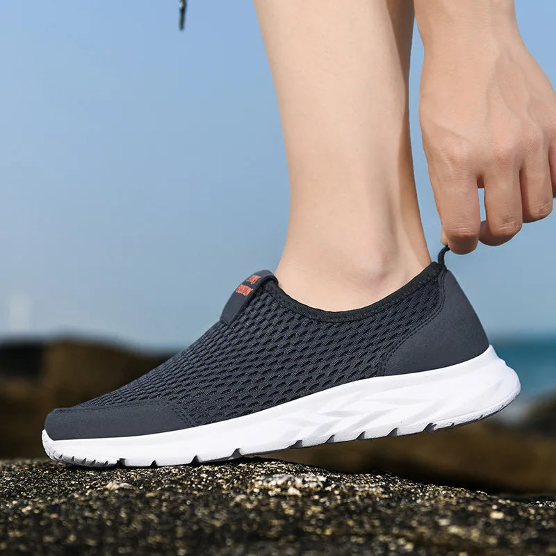 YRZL Men's Breathable Mesh Sneakers - Lightweight & Non-Slip