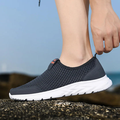 YRZL Men's Breathable Mesh Sneakers - Lightweight & Non-Slip
