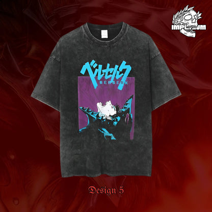 Anime Berserk T-shirts for Men New in Tops and T-shirts Cotton Men's Clothing Y2k Oversized GYM Graphic Sexmachine Vintage T-shi-World Bazaar Life