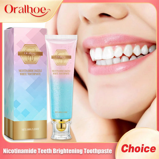 Nicotinamide Teeth Brightening Toothpaste Fresh Breath Deeply Cleaning Hygiene Removing Plaque Stains Oral Care Toothpastes 100g