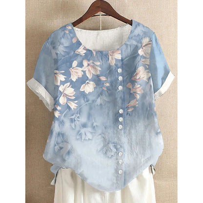 Summer Short Sleeve T-shirts Woman Camisetas Fashion Tops Tee Print Loose Tshirt Ladies Casual Blusas T Shirt Women Clothes-World Bazaar Life
