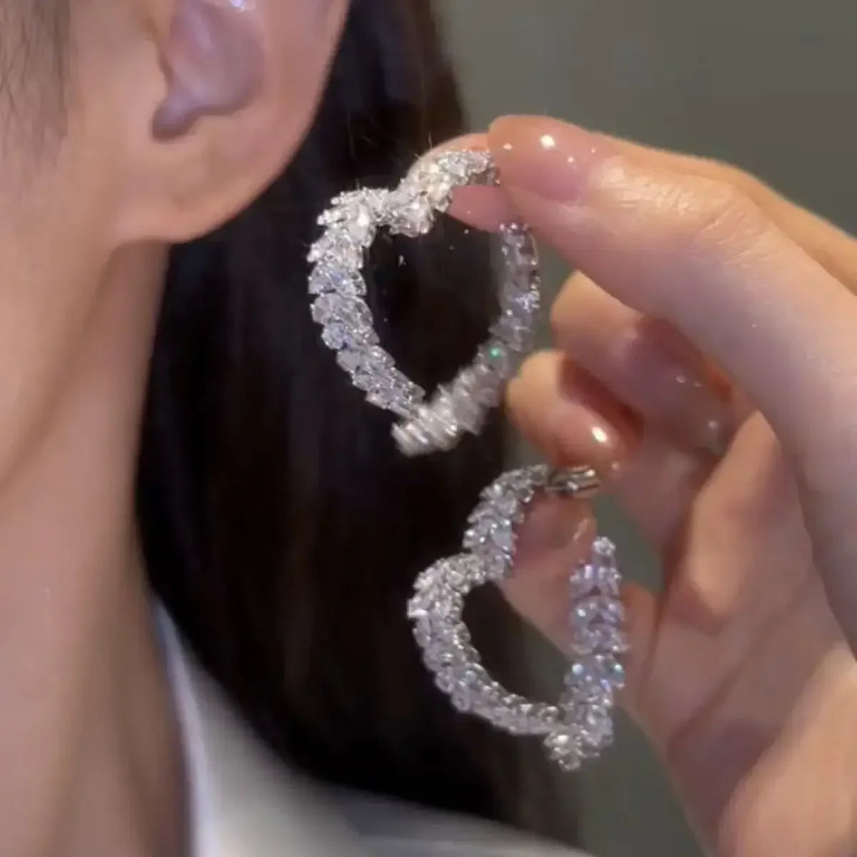 Luxury Zircon Heart Earrings for Women – Wedding & Party Jewelry - World Bazaar Life