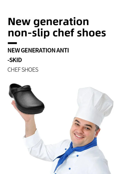 Comwarm Men New Clogs Slippers Non-slip Oil-proof Waterproof and Wear-resistant Work Kitchen Shoes Comfortable EVA Garden Sandal
