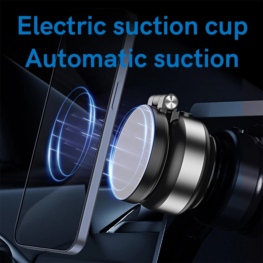 Magnetic Suction Cup Phone Mount for iPhone 16 15 14 Pro Max 360° Adjustable Vacuum Phone Holder for Car/Mirror/Smooth Surface