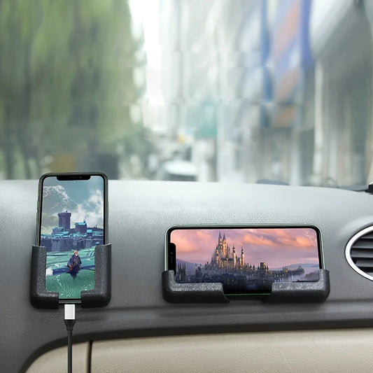 New Adhesive Support Creative Wall Multipurpose Phone Stand Car Phone Mount - World Bazaar Life