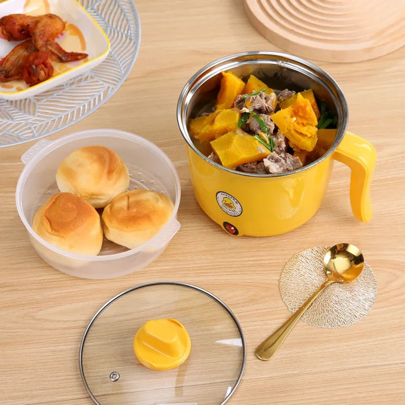 1.8L 220V mini multifunctional student dormitory electric hot pot electric cooking noodles home small pot Stainless steel liner-World Bazaar Life