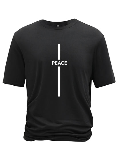 TOQUCL Men's T-Shirt Short Sleeve Crew Neck Print Top in Sports for Spring / Summer Casual Wear