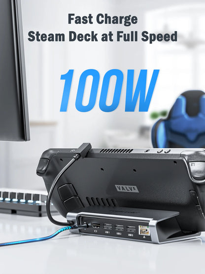 Lemorele Steam Deck Dock - Ultimate Console Hub with HDMI & Gigabit Ethernet