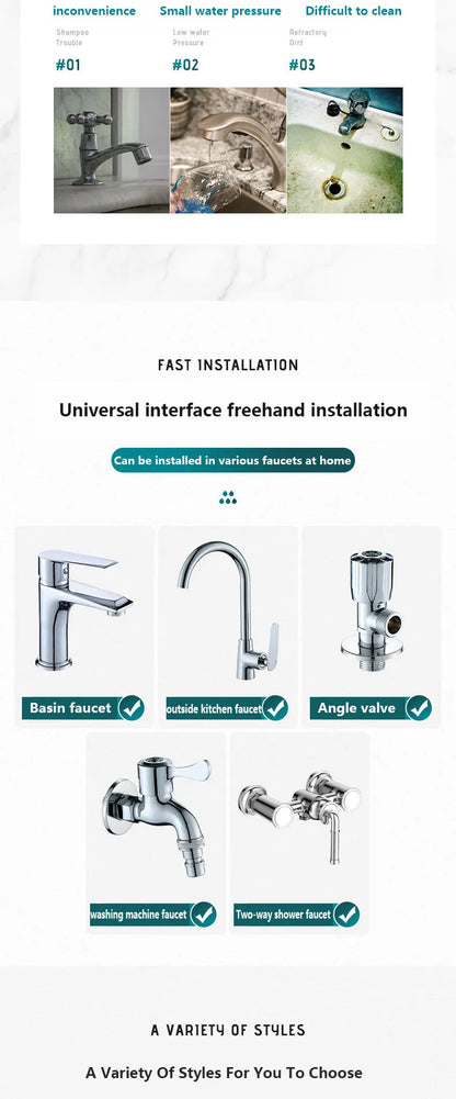 Universal Faucet Bubbler Anti-Splash Extender for Washbasin - World Bazaar Life