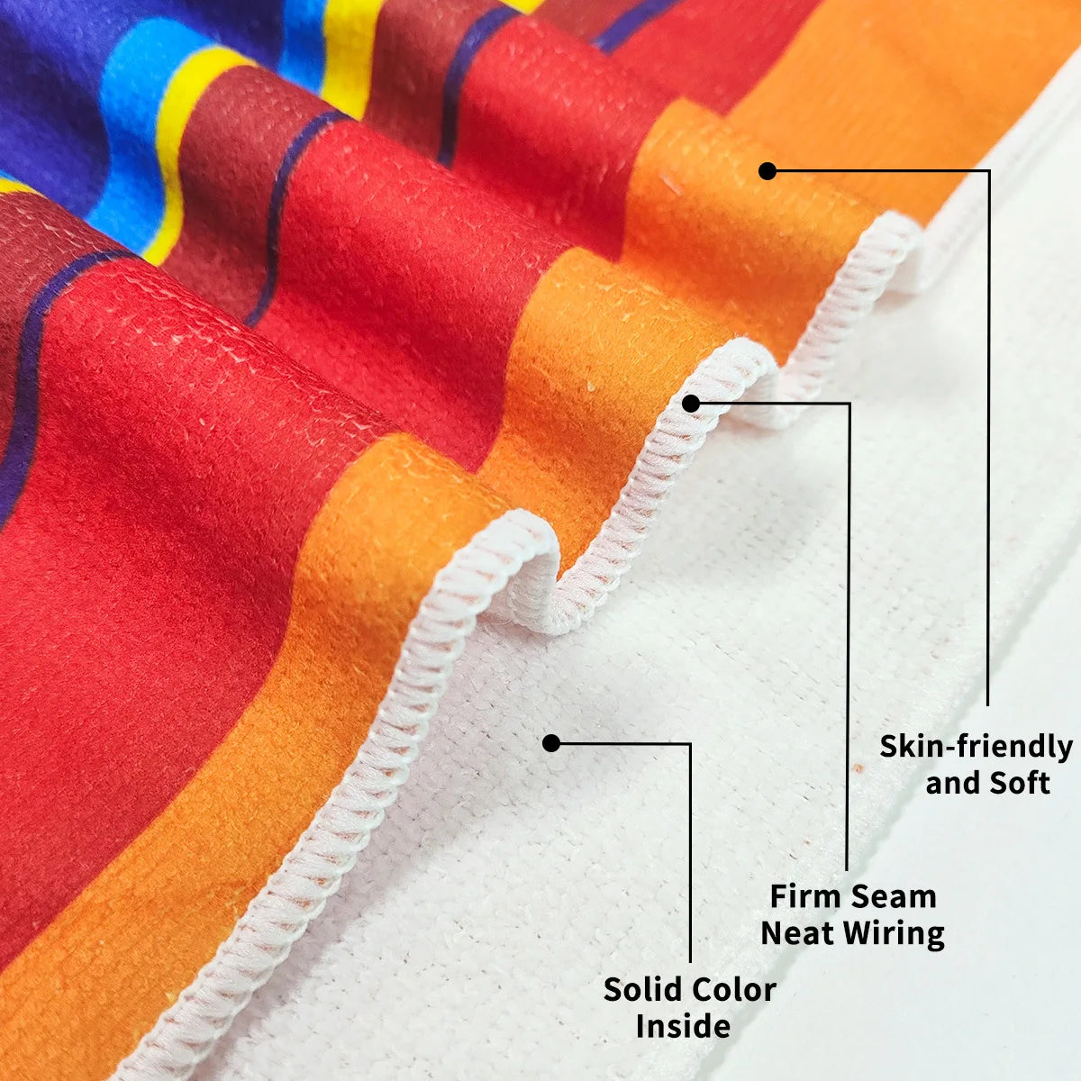 Extra Large Microfiber Beach Towel Soft Quick-Dry & Sand-Free Striped Design For Pool & Beach Swimming Bath Towel-World Bazaar Life