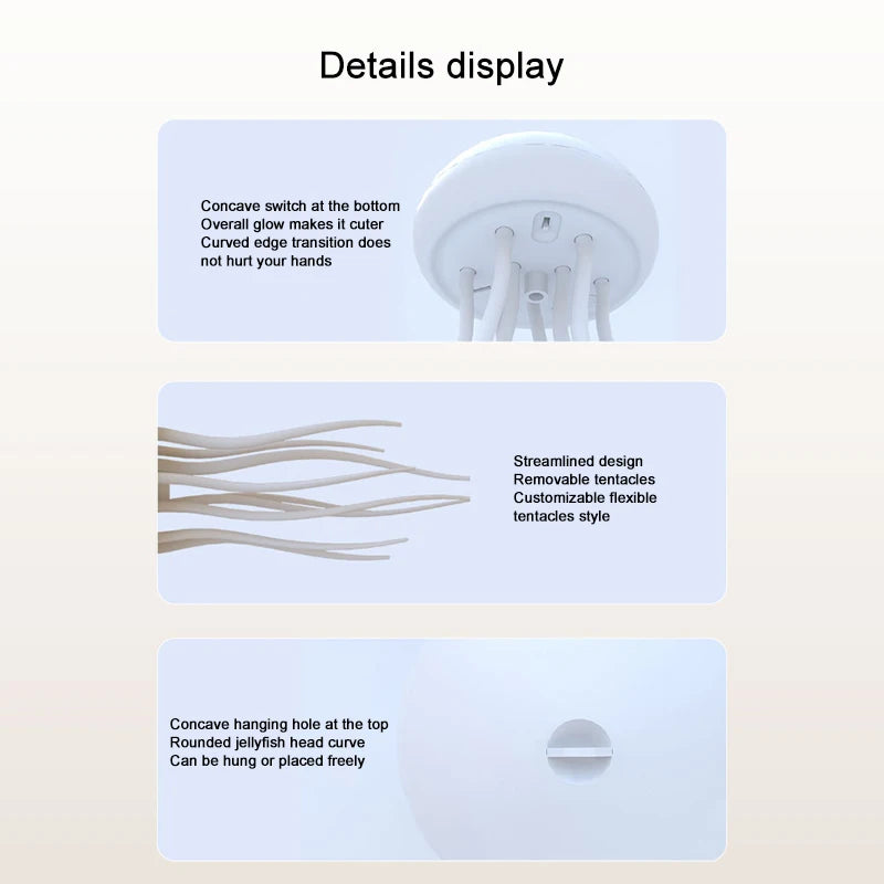 Jellyfish RGB Lamp - Voice Control, Rechargeable & Touch Sensor - World Bazaar Life