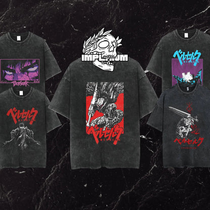 Anime Berserk T-shirts for Men New in Tops and T-shirts Cotton Men's Clothing Y2k Oversized GYM Graphic Sexmachine Vintage T-shi-World Bazaar Life